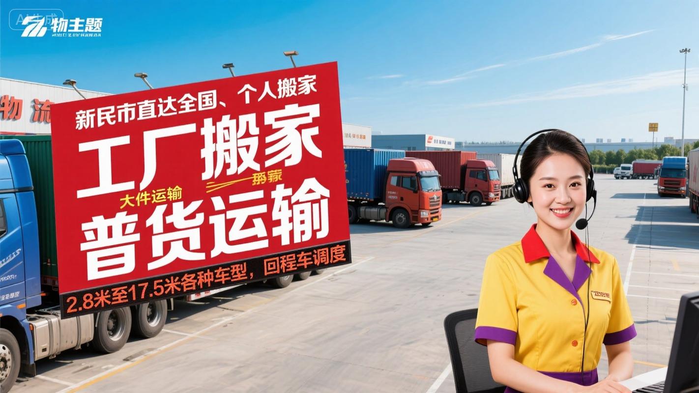 新民物流公司,信息部,配貨站,找車拉貨,搬家公司電話號碼多少